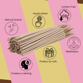 Bless-White-Sage Incense-Sticks Handmade Hand-Dipped Incense-Sticks Organic-Chemicals-Free for Purification-Relaxation-Positivity-Yoga-Meditation The-Best-Woods-Scent (100 Sticks (150GM))
