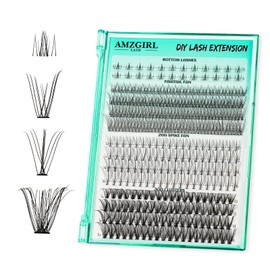 Eyelash Extensions, Cluster Lashes, Individual Lash Cluster Eyelash Extensions, Bottom Lashes, Fishtail Fan, 20D Spike Fan, 30D Clusters, DIY Eyelash Extension at Home