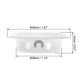 sourcing map Round Air Vents, Fit 1.14" Dia. Hole, Circle Mesh Airflow Louver for Kitchen Cabinet Shoebox Wardrobe, Stainless Steel, White Pack of 5