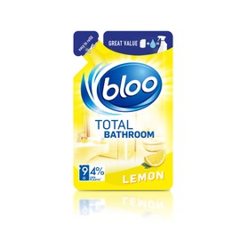 Bloo Total Bathroom Refill Lemon, Easy to Refill, Removes Limescale and Dirt, 250 ml
