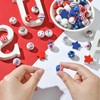 Ipotkitt 100 Pcs 13 Styles 4th of July Wooden Beads