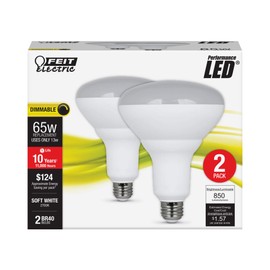 Feit BR40 LED 2-Pack 75 Watt Replacement, Soft White, Uses Only 15.5 Watts
