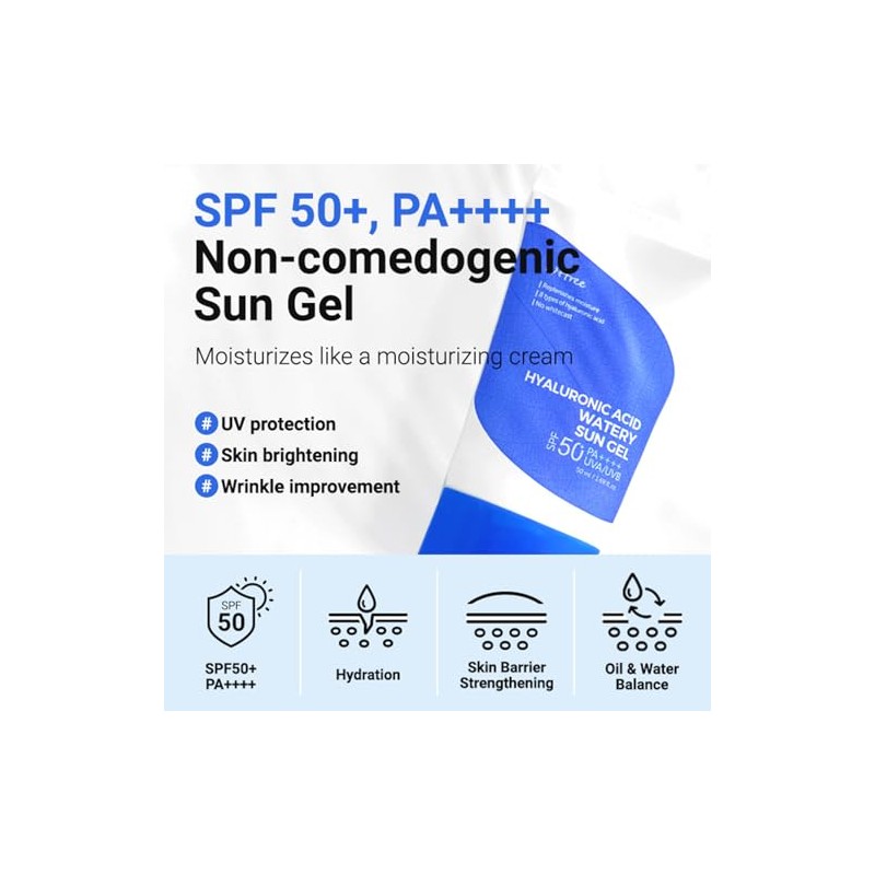 ISNTREE Hyaluronic Acid Watery Sun Gel SPF50+ PA++++