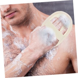 WOONEKY Bathroom Scrubber Pads Pack Natural Shower Loofah Sponges Body Washing Scrubbers