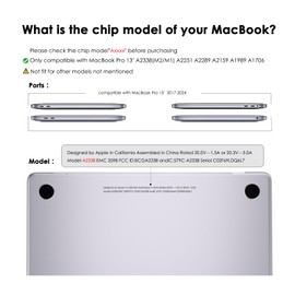 eleger Anti-cracking Case compatible with MacBook Pro 13 inch M2/M1 A2338 A2251 A2289 A2159 A1989 A1706, 2022-2017 Release, Black TPU Bumper & Hard PC Shell, Matte Clear