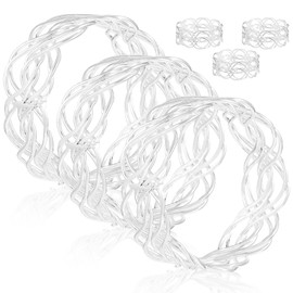 Artibetter Set of 6 Napkin Rings Irregular Napkin Holders Hollow Chip Napkin Rings for Table Decorations Holiday Parties Family Celebrations Dinner Weaving