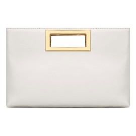 KKXIU Women Clutch Purse Elegant Pleated Evening Bag for Wedding Prom Bridal with Chain Strap, Z-cream, Fashion