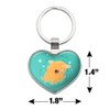Cute Dumbo Octopus Keychain Heart Love Metal Key Chain Ring