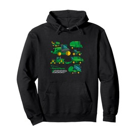 Tractor Farmer Farming Vehicles Trucks Farm Boys Kids Pullover Hoodie