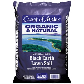 Coast of Maine Organic & Natural Monhegan Blend Black Earth Lawn Soil - Seeding Projects - Topdressing and Reconditioning Lawns (1 cu ft)