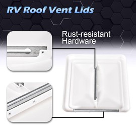 PIT66 Roof Vent Cover, Compatible with 14" x 14" Replacement Roof Vent Cover Camper RV Trailer Ventline 1 PC White