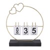 Perpetual Flip Calendar with LED Light Durable Construction Metal Art