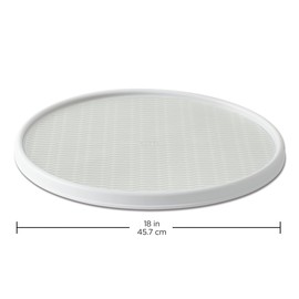 Copco Basics Non-Skid Lazy Susan for Under Sink and Cabinet Storage, 18 Inch, Crystalline