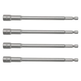 The Lord of the Tools 6PCS 1/4" Quick-Change Hex Shank 8mm Magnetic Nut Setter Driver Drill Bit Adapter Tool Extension Holder Socket 150mm Length for Screws Nuts