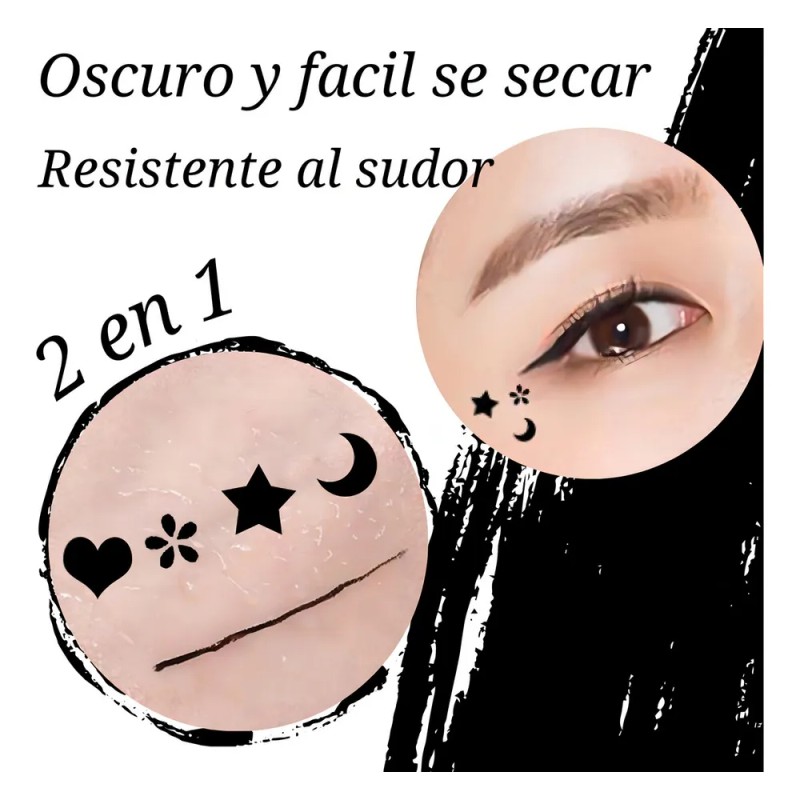 Delineador Líquido Negro Larga Duración Resistente al Agua Universo en