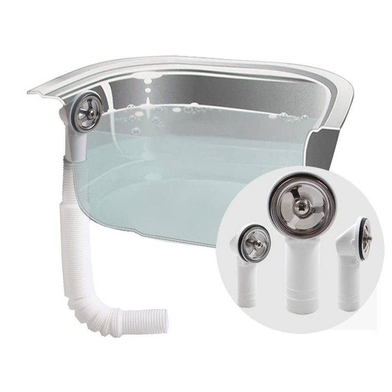 Talea Overflow Pipes,Flexible Overflow Pipe for Sink, Circular Interface(41mm*41mm) QY006C060-U