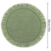 fanquare Boho Round Paper Placemats 15'' Set of 6, Rustic