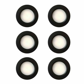 12V LED Interior Light, 3W Round Recessed Warm White Spot Lamp Ceiling Downlight for Caravan RV Camper Van (6Pcs)