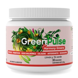 Harmony Greens | Jugo Verde con Colágeno sin Azúcar Añadida y Probióticos | 30 Porciones
