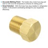 PATIKIL 3/8" BSPT Brass Fuse Plug, Brass Fusible Melt Plug