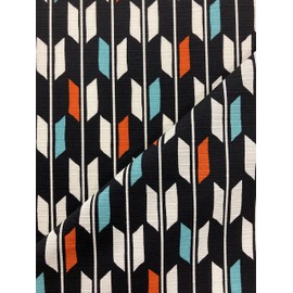 Small Furoshiki D#5-5 Japanese Pattern, Yakasuri, Black, Stylish, Furoshiki, Bento Wrap, Placemat, Lunch Cloth, Cotton, Shantung Goat Sei