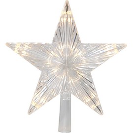Star Baumspitze Topsy, 10 Warmwhite LED, Plastik, Silber, 2.2 x 2.4 x 0.5 cm, 089-95