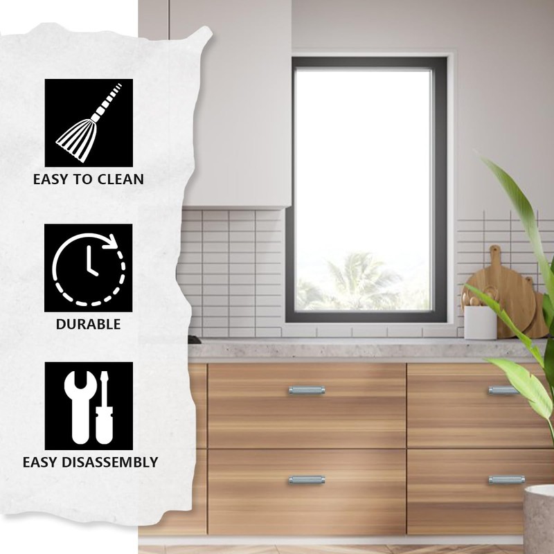 Bwintech 12 Pack Grey 50MM Knurled Cupboard Handles, Furniture Drawer