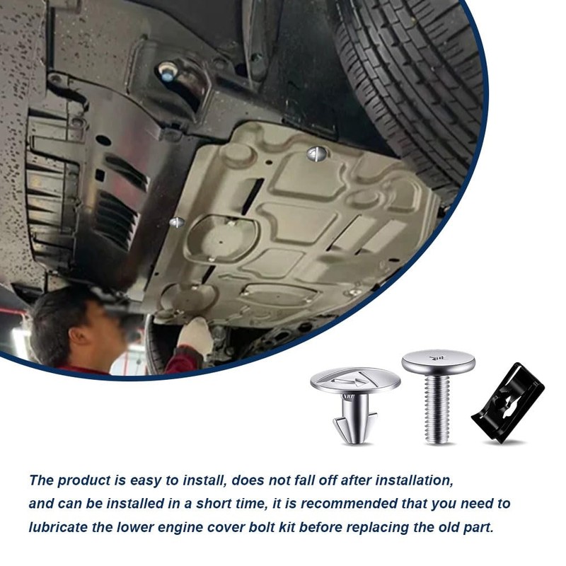 WINUERK 14 PCS Engine Splash Shield Screws, Lower Engine Cover