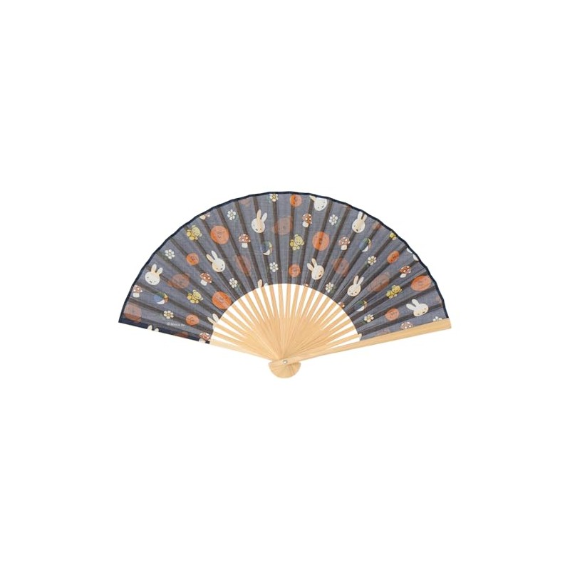 Miffy 30604001 Women's Fan, Navy [C] Approx. Width 15.0 x