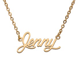 Jenny Name Tag Necklaces for Her His Friends Familys Relationship Memory Jewelry Gift