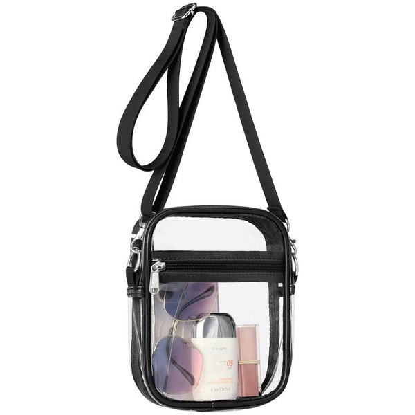 Clear Bag Stadium Approved - Durable Waterproof Crossbody Messenger Purse