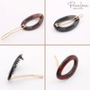 Parcelona French Eggie Oval Shell Black Mini Celluloid Acetate Side