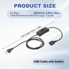 MECCANIXITY USB Extension Cable with ON/Off Toggle Switch 1m USB