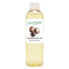 GreenHealth Macadamia Nut Carrier Oil - 4 fl oz - Clear Plastic Bottle w/ Cap - GreenHealth