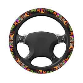 Bright Butterfly Fashion Steering Wheel Cover for Women Men Girls Car Accessories Decor Anti-Slip Neoprene Auto Steering Wheel Covers Protector Universal 15 Inch