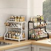 Bliss Star Spice Rack Organizer Countertop Holder, 3-Tier Standing Large