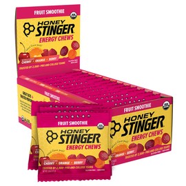 Honey Stinger Organic Fruit Smoothie Energy Chew, Gluten Free & Caffeine Free, for Exercise, Running and Performance, Sports Nutrition for Home & Gym, Pre and Mid Workout, 12 Pack, 21.6 Ounce