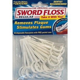 Sword Floss Disposable Floss/Picks Regular 40 Each (Pack of 6)