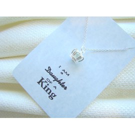 I am a Daughter of a King silver Necklace, Crown Pendant, Faith Jewelry, Little Gifts of Kindness