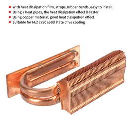 M.2 SSD Heatsink, M.2 2280 Solid State Drive Cooler, Copper SSD Heat Sink with Heat Dissipation Film for M.2 2280 SSD, Computer Accessories
