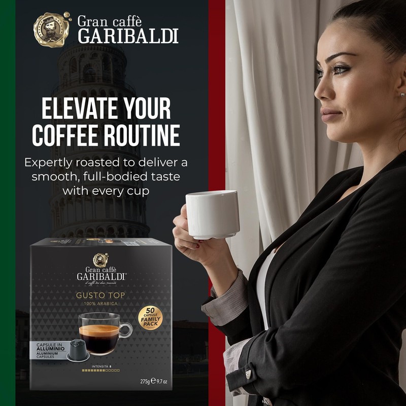 Gran Caffè Garibaldi Espresso Pods, Italian Roasted Compatible Nespresso Original