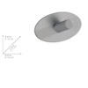 Wenko 22935100 Wall Hook Piceno, Stainless Steel, Grey, 9.5 x