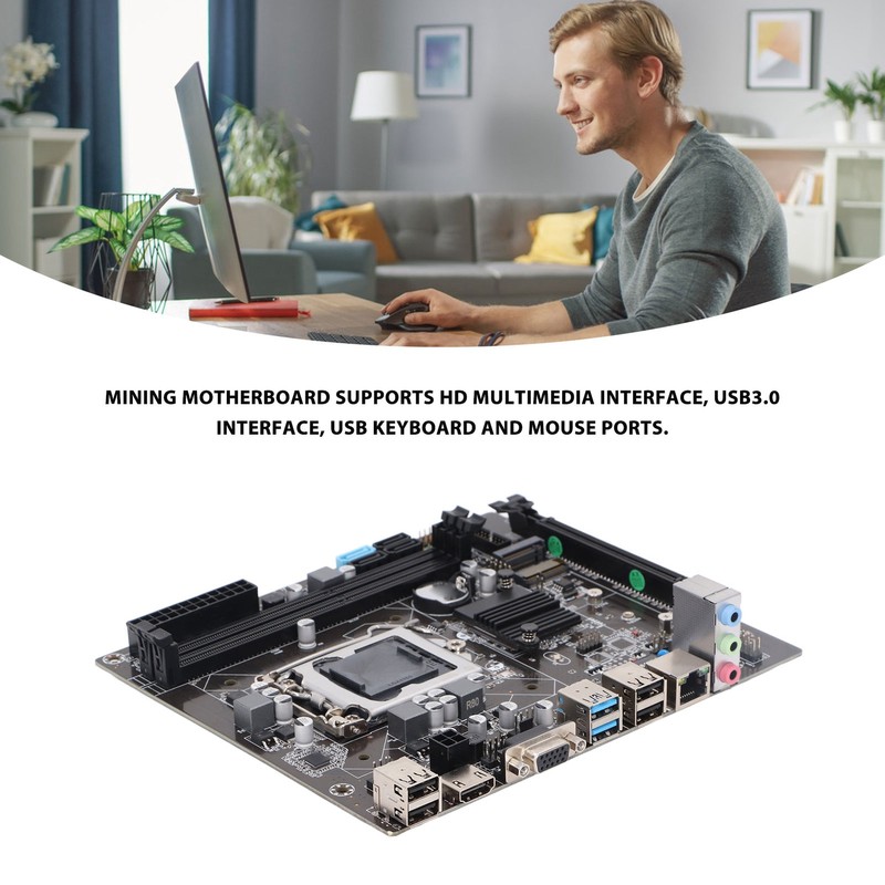 B75 Gaming Motherboard with M.2 Ports Dual Channel DDR3 for