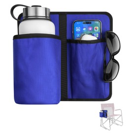 Xxerciz Camp Chair Cup Holder Phone Holder, Universal Water Bottle Holder Nylon Chair Armrest Drink Holder for Patio Recliner Chair, Beach Chair, Folding Camping Chair