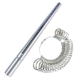 AmoYoung Ring Gauge, Compatible with Japanese Standard No. 1 - 30 & Ring Gauge, Size Rod, Size 1 - 30, Professional Spec, Jeweler's Supervision, Ring, Size, Un锈钢