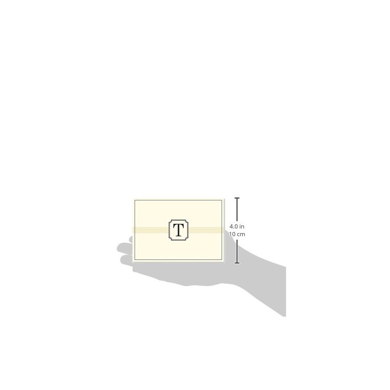 Monogram Note Cards: T (Stationery, Boxed Cards)
