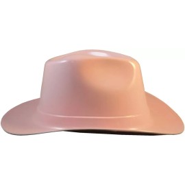 Allsafe Services and Materials Occunomix Western Cowboy Hard Hat with Ratchet Suspension - Light Pink
