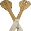 VIE Gourmet Bamboo Salad Servers, White