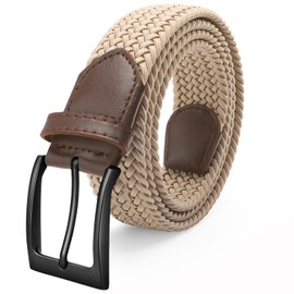 FAIRWIN Men Belt Stretch Braided Elastic Golf Casual Nylon Fabric Woven for Pants Jeans Braid