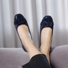 Greatonu Women's Casual Classic Closed Square Toe Wedge Ballet Flats,